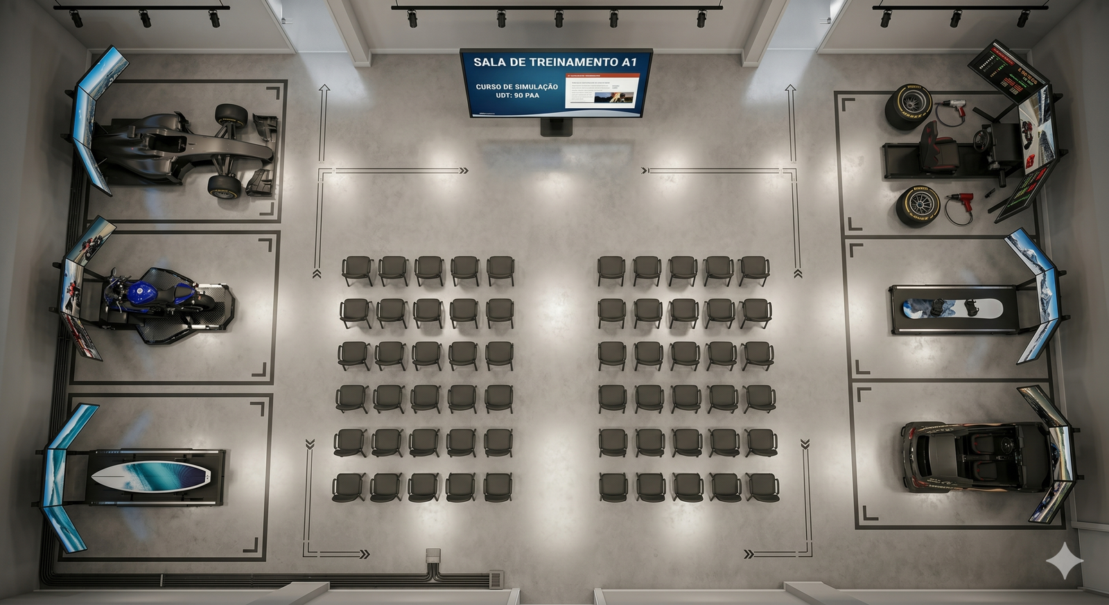 Sede DM TeX — sala de aula imersiva